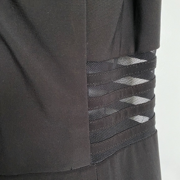 Morgan & Co Long Formal Strap Dress w/ Mesh - Picture 5 of 10